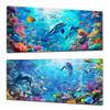 2 Pack Diamond Art Kits for Adults, Large Size 20x44in Full Drill Dolphin Diamond Art, Diamond Painting Ocean Paint by Numbers Kits for Adults Beginner, Diamond Painitng Kits for Room Decor Gifts U-2 view 1