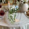 SUPVOX 1set Floral Hoop Centerpiece Stand Wooden Flower Wreath for Wedding Table Decor Includes Black Hoop and Non- Pads for Crafting Unique Floral Arrangements view 3