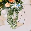 SUPVOX 1set Floral Hoop Centerpiece Stand Wooden Flower Wreath for Wedding Table Decor Includes Black Hoop and Non- Pads for Crafting Unique Floral Arrangements view 4