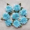 100pcs Satin Ribbon Flowers Bows Carnation Appliques Polyester 3cm Wide Artificial Flower Handmade DIY Sewing Craft Wedding Dress Gift Decoration (Blue) view 1