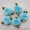 100pcs Satin Ribbon Flowers Bows Carnation Appliques Polyester 3cm Wide Artificial Flower Handmade DIY Sewing Craft Wedding Dress Gift Decoration (Blue) view 3