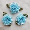 100pcs Satin Ribbon Flowers Bows Carnation Appliques Polyester 3cm Wide Artificial Flower Handmade DIY Sewing Craft Wedding Dress Gift Decoration (Blue) view 4
