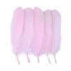 Queenbox 100PCS 6-8in Colorful Goose Feather, DIY Handmade Craft Bulk Feather for Wedding Party Cloth Dream Catcher, Light Pink view 1