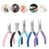 5 Pcs Jewelry Making Pliers Tools,Includes Needle,Round,Chain, Bent & Zipper Pliers for Repair, Wire Wrapping & Crafts DIY Craft Jewelry Making Supplies view 3