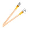 TEHAUX 2pcs Wooden Handle Pottery Tools Brush Metal Brush Head Clay Carving Tool for Polymer Clay Sculpting view 1