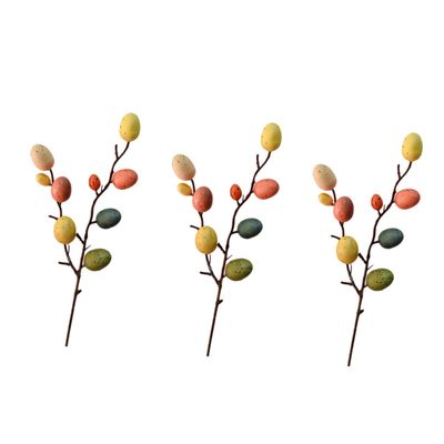 DIYEAH 3pcs Easter Decor Branches for Floral Arrangements Craft Ornaments for Home Party Decoration for Spring Holiday Celebrations