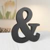 WOODOUNAI 6 Inch Rustic Black Wood Letters Unfinished Wood Letters for Wall Decorative Black Retro Standing Letters Sign Board Decoration for Craft Home Party Projects (&) view 1