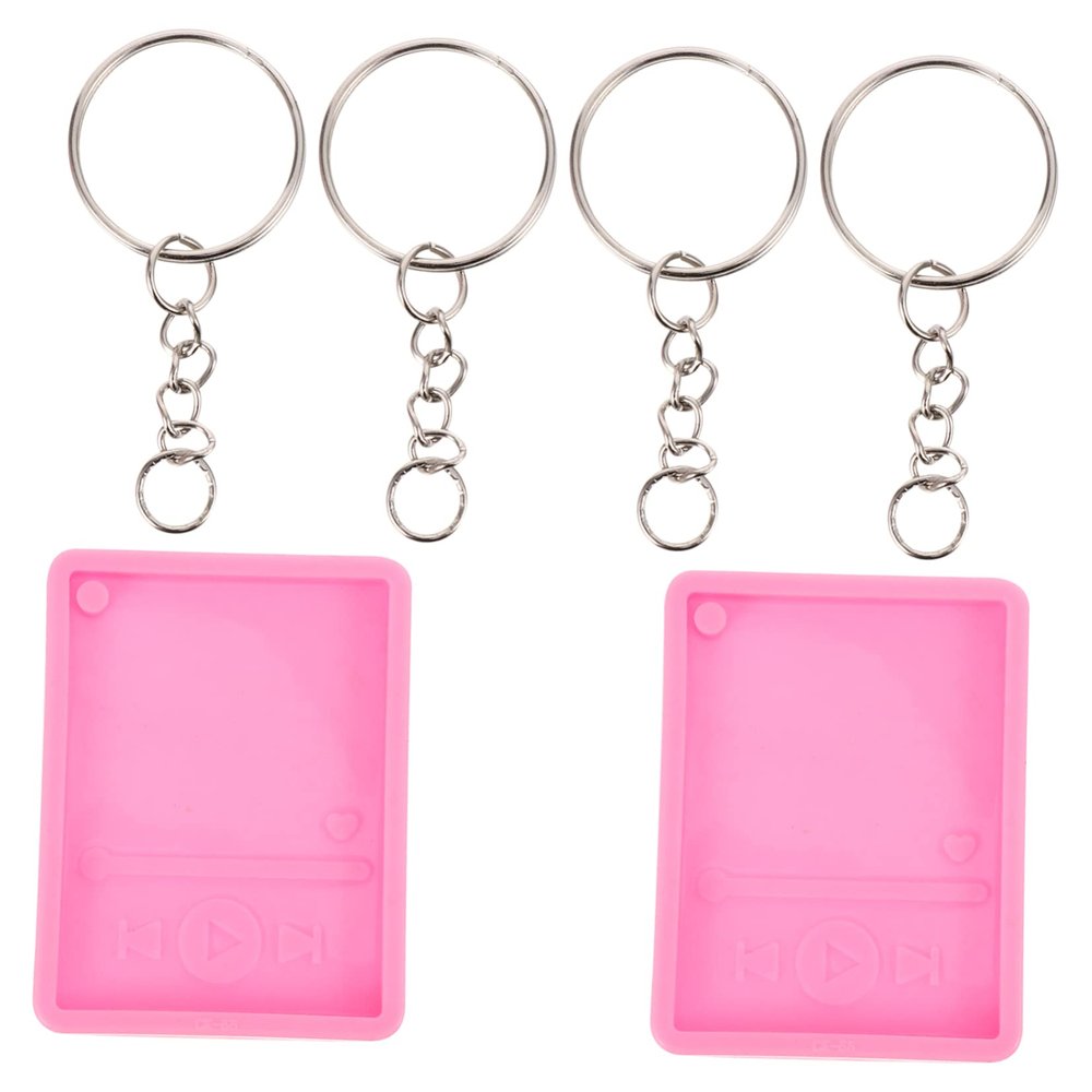 ULDIGI 2pcs Creative DIY Craft Molds for Key Rings Keychain Molds Unique Shape Design