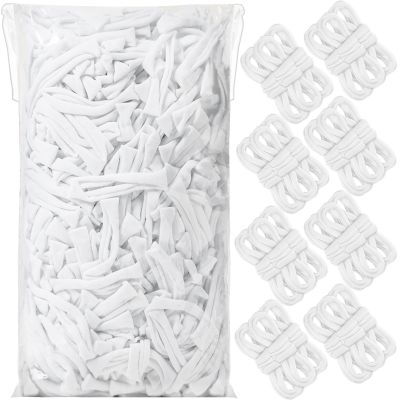 Naozinebi White Loom Loops Potholder White Weaving Loom Loops Potholder Loop Elastic Weaving Craft for Mother's Day DIY Flexible Kit Light Color Weave Crafts for Kids Adults DIY Crafts Supplies