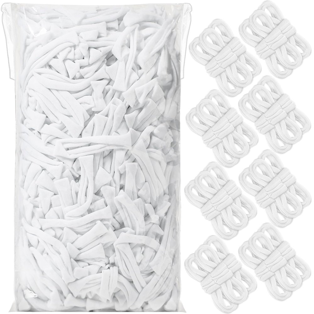 Naozinebi White Loom Loops Potholder White Weaving Loom Loops Potholder Loop Elastic Weaving Craft for Mother's Day DIY Flexible Kit Light Color Weave Crafts for Kids Adults DIY Crafts Supplies