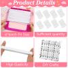 Naozinebi White Loom Loops Potholder White Weaving Loom Loops Potholder Loop Elastic Weaving Craft for Mother's Day DIY Flexible Kit Light Color Weave Crafts for Kids Adults DIY Crafts Supplies view 3