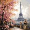 Eiffel Tower Cross Stitch Kits for Beginners Stamped Cross-Stitch Supplies Needlework DIY 11CT 3 Strands Cotton Thread Printed DIY Needlepoint Kits 5050cm (YP131) view 1