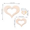 STOBAZA 300pcs Heart Decor Wooden Cutouts Heart Shaped Wood Craft for Home DIY Decorations view 4