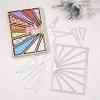 Ammsochy Cutting Dies Metal Stencils Scrapbooking Tools Flowers Lace Frame DIY Embossing Template for Paper Card Making Album Arts Crafts Supplies (Sun Frame-14x10cm) view 1