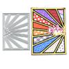 Ammsochy Cutting Dies Metal Stencils Scrapbooking Tools Flowers Lace Frame DIY Embossing Template for Paper Card Making Album Arts Crafts Supplies (Sun Frame-14x10cm) view 2
