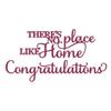 no Place Like Home Die Cuts for Card Making, Congratulations Metal Cutting Dies for Paper Scrapbooking, DIY Stencils for Album Party Wedding Festivals Decoration view 1