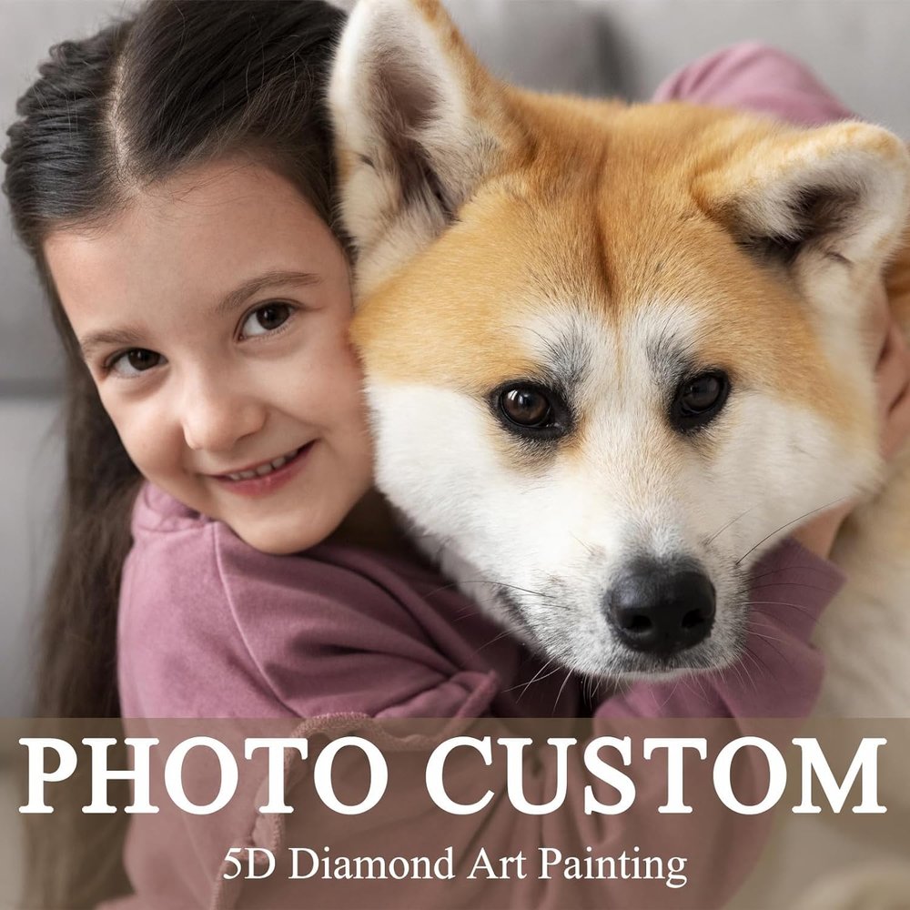 Custom Diamond Art Painting Kits for Adults, Personalized 5D Diamond Art from Photo Gift, Customized DiamondArt Full Drill - Painting DIY Your Own Photo for Home Decor