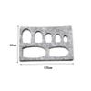 staol 8pcs Wool Felt Mold Needle Felting DIY Craft Stencil Applique Handicraft Shaping Sewing 8pcs Wool Felt Mold, Medium, Grey view 2