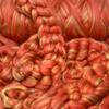 Merino Silk Luxe Tonal Designer Blend. Superfine Merino, Mulberry Silk, Tussah Silk. Top Roving for Spinning or Felting. Crimson Bliss 1oz view 3