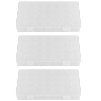 Restokki Large Separate Embroidery Box Dividers, 3Set 28Slots Painting Boxes Organizer Embroidery Accessories for DIY Art Craft Sewing