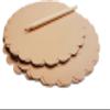 Brown Color Sunflower Shape Paper Activity Wall Decorative Painting Art Handcraft DIY (diameter:20cm(7.87inches)) view 1