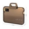 Transparent File Box, Craft Organizers and Storage Plastic Scrapbook Paper Storage Cases Portable Project Case with Handle Plastic File Case(Coffee) view 4