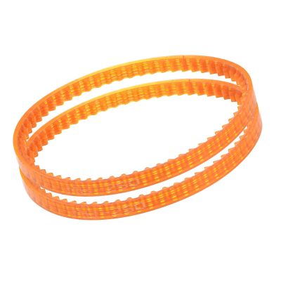 Kozelo 2Pcs MB250 Standard Sewing Machine Motor Belts - [250mm Girth x 4mm Thickness ] Polyurethane Motor Drive V-Belt for Household Electric Sewing Machine Use, Single Tooth, Orange