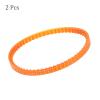 Kozelo 2Pcs MB250 Standard Sewing Machine Motor Belts - [250mm Girth x 4mm Thickness ] Polyurethane Motor Drive V-Belt for Household Electric Sewing Machine Use, Single Tooth, Orange view 2