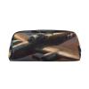 LZQPOEAS World War Aircraft Pencil Case Leather Pen Bag Travel Makeup Bag Zipper Organizer Bag for Women Men view 1