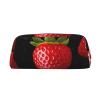 LZQPOEAS Strawberry Pencil Case Leather Pen Bag Travel Makeup Bag Zipper Organizer Bag for Women Men view 1