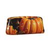 LZQPOEAS Pumpkin Autumn Blessings Pencil Case Leather Pen Bag Travel Makeup Bag Zipper Organizer Bag for Women Men view 2