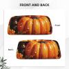 LZQPOEAS Pumpkin Autumn Blessings Pencil Case Leather Pen Bag Travel Makeup Bag Zipper Organizer Bag for Women Men view 3