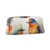 LZQPOEAS Oil painting bird Pencil Case Leather Pen Bag Travel Makeup Bag Zipper Organizer Bag for Women Men view 2