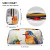 LZQPOEAS Oil painting bird Pencil Case Leather Pen Bag Travel Makeup Bag Zipper Organizer Bag for Women Men view 4