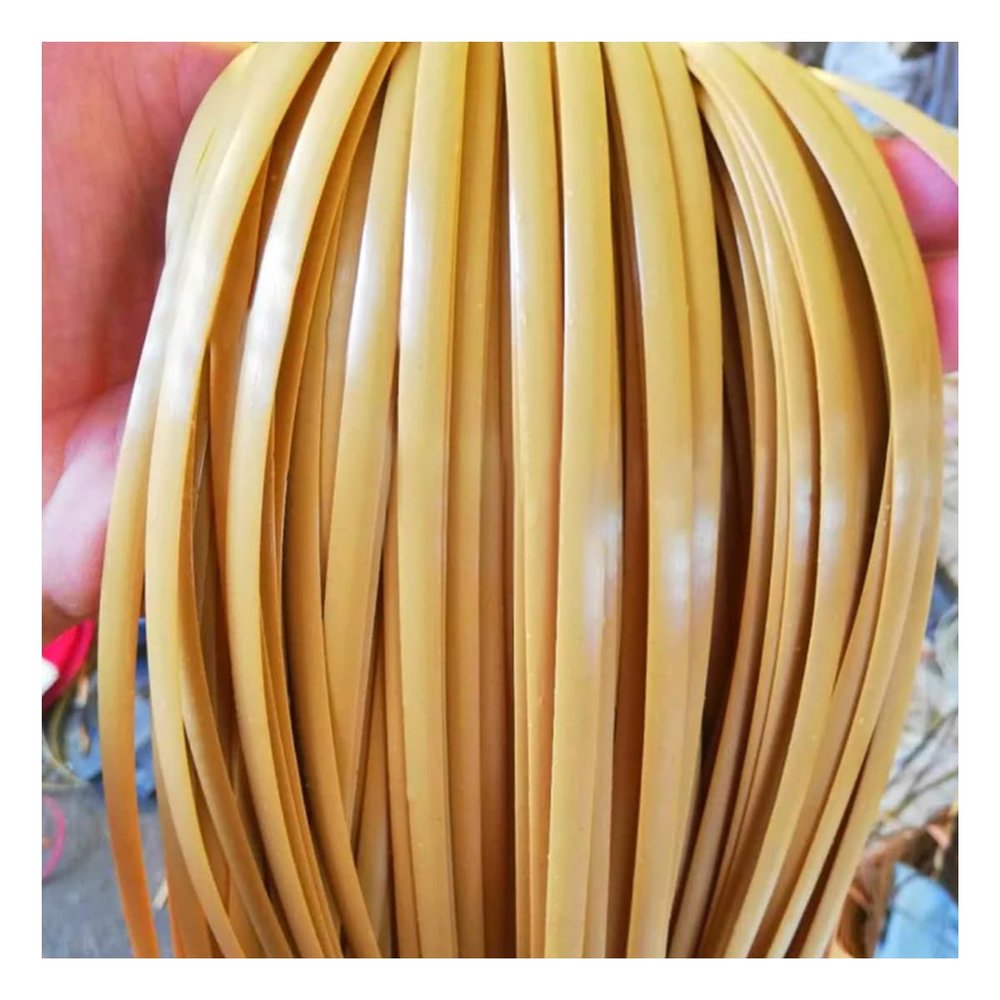 homeemoh 5mm Flat Synthetic Rattan Weaving Material, 10 Meters Plastic Rattan Roll Wicker Repair Kit for DIY Home Furniture Basket (Light Orange)