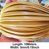 homeemoh 5mm Flat Synthetic Rattan Weaving Material, 10 Meters Plastic Rattan Roll Wicker Repair Kit for DIY Home Furniture Basket (Light Orange) view 2