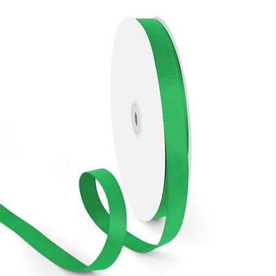 HimBen 5/8 Inch 100 Yards Solid Grosgrain Ribbon Green, Polyester Fabric Ribbon 1 Roll for Gift Wrapping, Package, Wedding Party Decoration, Craft and Sewing, Hair Bows DIY Projects, Floral