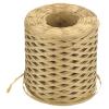 uxcell Raffia Paper Craft Ribbon, 1/4 Inch 218 Yards Raffia Twine String Packing Paper Twine for Christmas Wrapping DIY Craft, Light Brown view 1