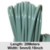homeemoh 5mm Flat Synthetic Rattan Weaving Material, 20 Meters Plastic Rattan Roll Wicker Repair Kit for DIY Home Furniture Basket (Mint Green) view 2