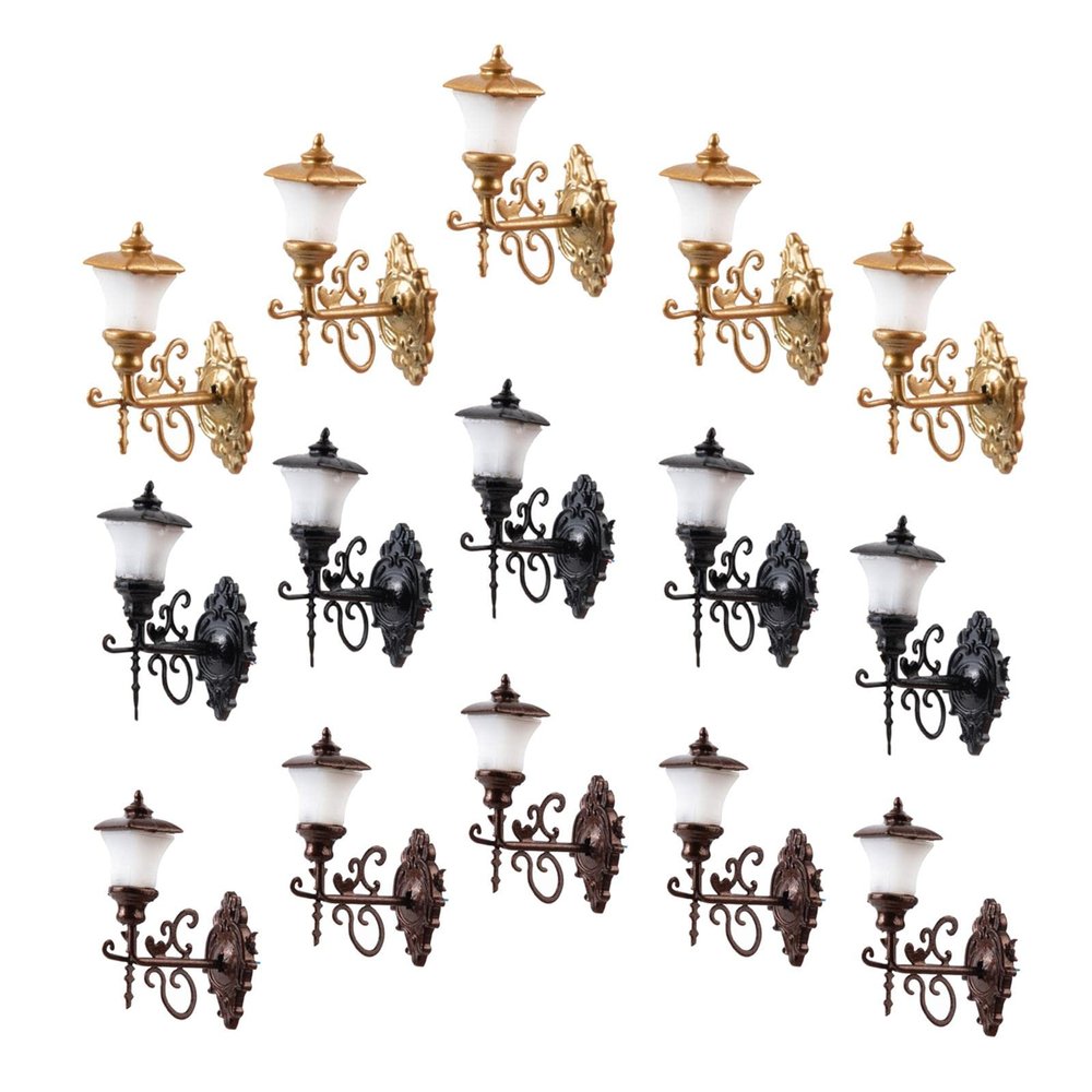 EHJRE 15x Model Railway Train Floor Lamp Street Wall Sconces Scale
