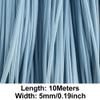 homeemoh 5mm Flat Synthetic Rattan Weaving Material, 10 Meters Plastic Rattan Roll Wicker Repair Kit for DIY Home Furniture Basket (Sky Blue) view 2