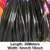 homeemoh 5mm Flat Synthetic Rattan Weaving Material, 20 Meters Plastic Rattan Roll Wicker Repair Kit for DIY Home Furniture Basket (Black) view 2