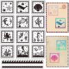 CRASPIRE Sea Animals Clear Stamps Starfish Shell Whale Seahorse Reusable Background Postmark Transparent Silicone Stamp Seals for Journaling Card Making Decor DIY Scrapbooking Supplies Film Frame view 1