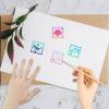CRASPIRE Sea Animals Clear Stamps Starfish Shell Whale Seahorse Reusable Background Postmark Transparent Silicone Stamp Seals for Journaling Card Making Decor DIY Scrapbooking Supplies Film Frame view 4