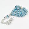 ALBASHAN Tasbih Blue Crystal Muslim Prayer Bead Islamic eid Gifts misbaha Accessories car Hanging on The Rear View Mirror (8mm x 33beads) view 2