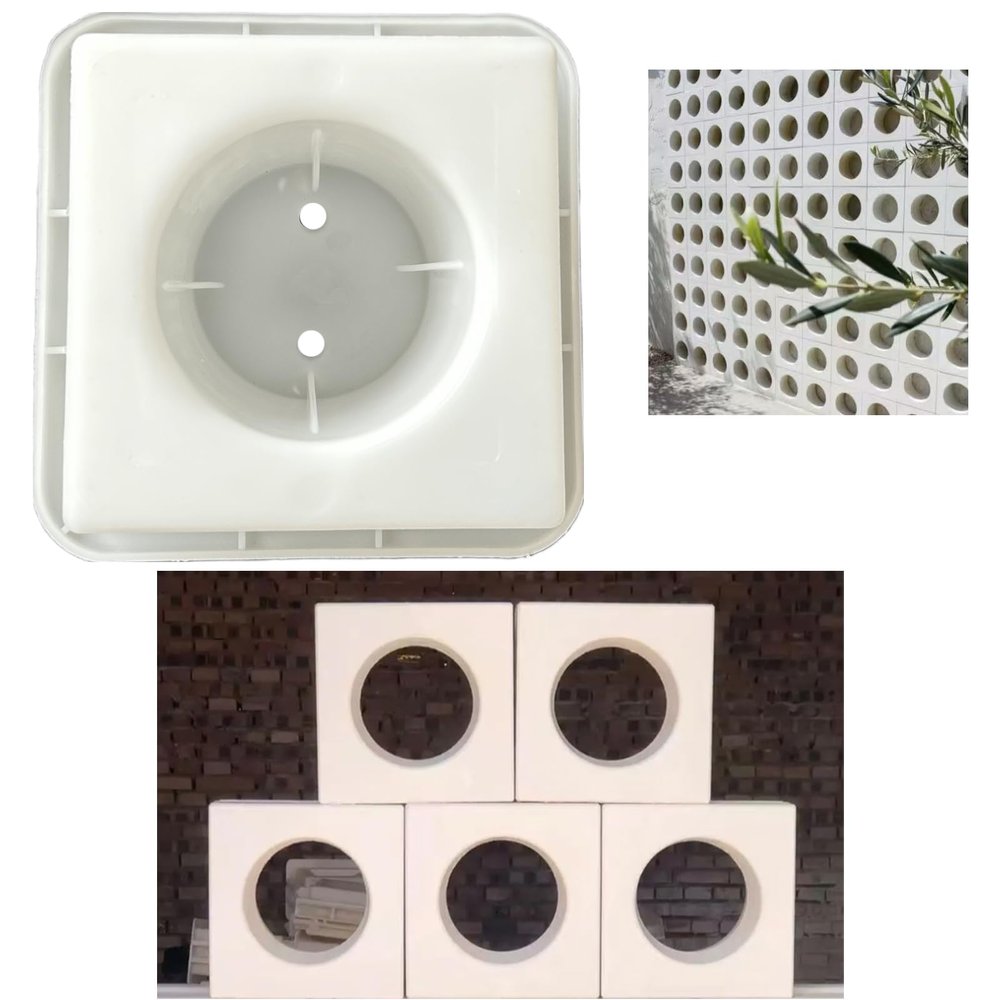 MWYZGmold Concrete Hollow Brick Mold,Reusable ABS Concrete molds,Indoor/Outdoor Wall Decoration, Garden DIY Tool for Bricklaying