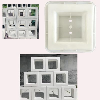 MWYZGMOLD Concrete Brick Molds - Reusable ABS Plastic Square Hollow Block Molds for DIY Garden Wall,Pathway Edging,Planter - Cement Block Mold for Construction, Landscaping