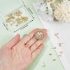 Beebeecraft 1 Box 30Pcs 3 Styles Post Studs Earrings with Loop 18K Gold Plated Cubic Zirconia Teardrop Rectangle Stud Earring Findings and 30Pcs Butterfly Earring Backs for Jewellery Making view 3