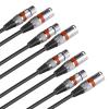 3-Pin XLR Cable Connector Male and Female for DMX Signal Wire or Audio Mixer Microphone Connector (Metal Shell 4 Sets Red) view 2