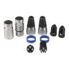 3-Pin XLR Cable Connector Male and Female for DMX Signal Wire or Audio Mixer Microphone Connector (Metal Shell 4 Sets Red) view 3